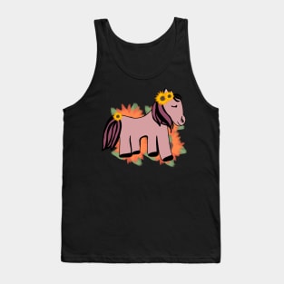 Pony with sunflowers Tank Top